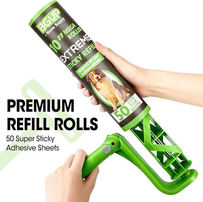 10 Inch Lint Roller Refills, 6 Rolls 300 Sheets Large Lint Rollers for Pet Hair Extra Sticky, Easily Remove Carpets, Clothes, Couch and Curtains Dust (Not Include Lint Roller Handle)
