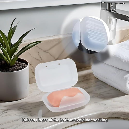 Travel Soap Holder Bar Soap Dish Shower Soap Saver Case Container Box for Bathroom Camping Gym Vonpri (Clear Black Grey, Without Bag)