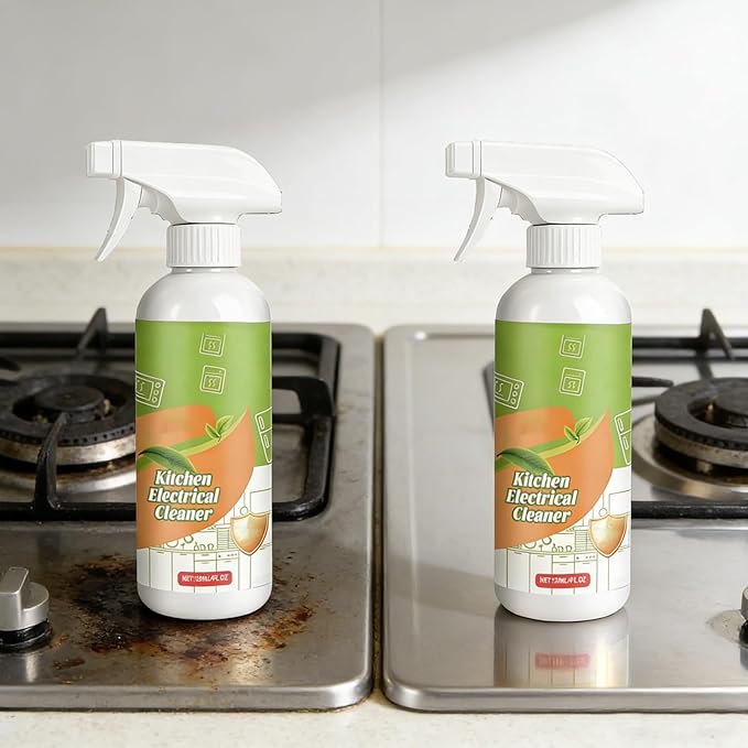 2PCS Electrolyzed Ion Kitchen Cleaner Spray - Multi-Purpose Household Cleaner for Oven, Stove, Range Hood & Appliances, Degreaser for Kitchen Surfaces (120ML)