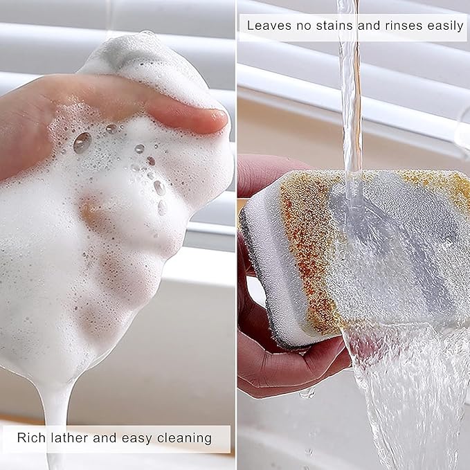 Kitchen Dishwashing Sponge Individually Wrapped Sponges, Bulk Non Scratch Scouring Pad Odor-Free Dish Sponges for Washing Dishes Wipes for Household Cleaning Dishes Travel Apartments (Grey 1000 Pack)
