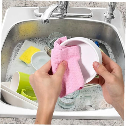 4pcs Cotton Dish Cloth Set, Absorbent Kitchen Cleaning Wipes, Sturdy Lint-Free Multipurpose Cloths for Dishwashing and Household Cleaning