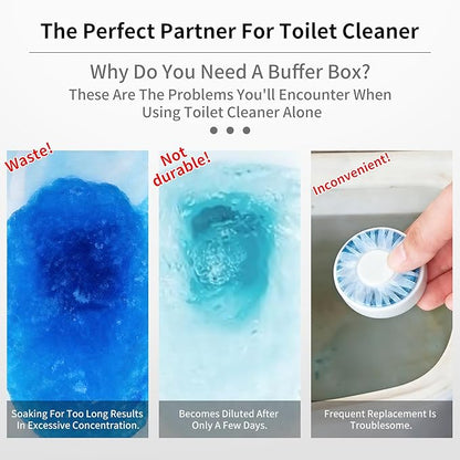 Premium Toilet Tank Tablet Holder – Plastic Hanging Cleaner Caddy (7.5'' x 3.5'' x 2.5'', White) – Toilet Bowl Cleaner Hanging Carrier - Prevents Dissolved Residue in Water Tank