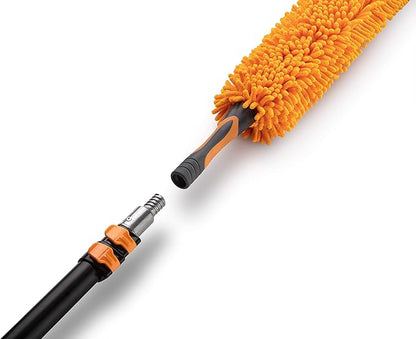 Long Handle Duster for Cleaning // Extendable Microfiber Duster with Extension Pole 18-60" // Washable, Bendable & Flexible Ceiling Fan Cleaner Duster // Telescopic Cleaning Tool for High Ceilings