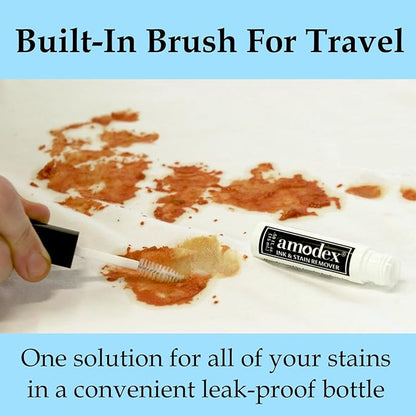 Amodex Ink & Stain Remover Traveler 0.5oz Bottle with Built-in Brush
