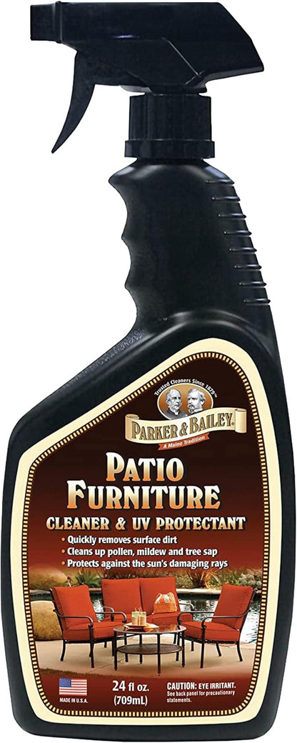 Parker & Bailey Patio Furniture Cleaner Spray – Outdoor Furniture & Cushion Cleaner with UV Protectant, Fabric & Upholstery Stain Remover
