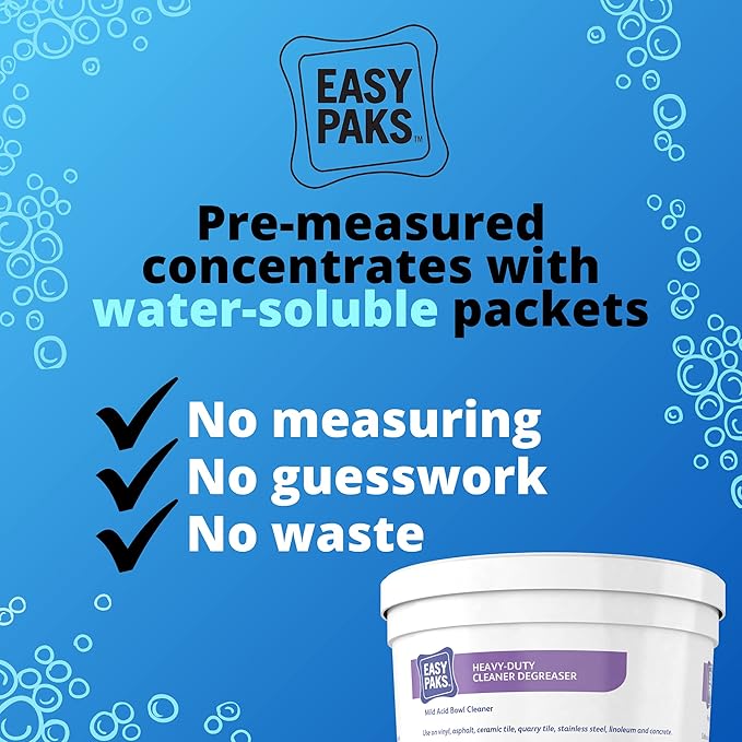Diversey 990682 Easy Paks Heavy Duty Cleaner & Degreaser, Non-Corrosive Floor & Hard Surface Cleaner 1.5-oz Pods, 36-Paks, 1-Tub (Pack of 2)