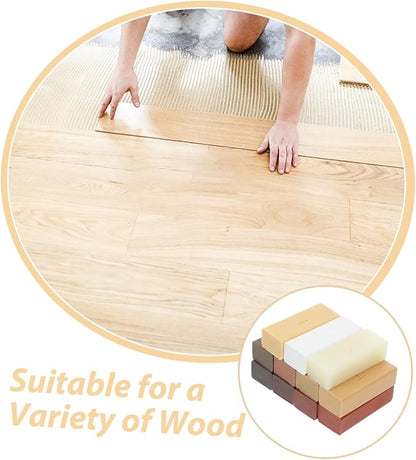 11pcs Wood Floor Repair Wax Blocks Easy Scratch Repair for Hardwood Laminate Vinyl Natural Color Protection for Furniture Flooring