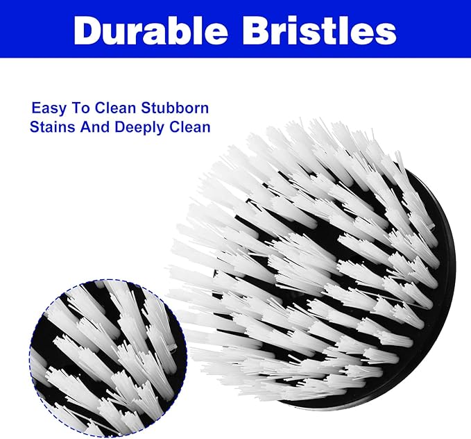Electric Spin Scrubber Replacement Brush Heads, 8 Pack Cordless Spin Scrubber Brush Replaceable Heads with Base and Storage Bag, Rotatable Cleaning Brushes for Household Bathroom Floor Tile Car