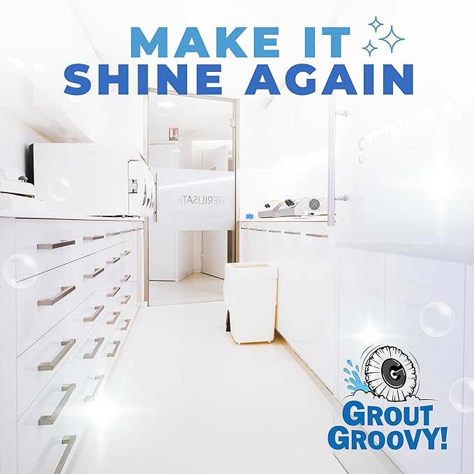 Grout Groovy! Heavy Duty Cleaning Concentrate – 8 oz Plant-Based Tile Cleaner for Bathroom, Kitchen & Floor Grout | Makes 1 Gallon | Safe, Non-Toxic Deep Cleaning Solution for Stains & Dirt
