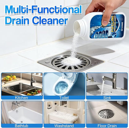 Strong Drain Cleaner for Kitchen, 2026 New Pipeline Dredging Agent, Fast Powerful Unclog Sink Drain Cleaner, Powerful Grease Dissolver for Bathroom, Pipe Cleaning Solution for Homeowner (1pcs)