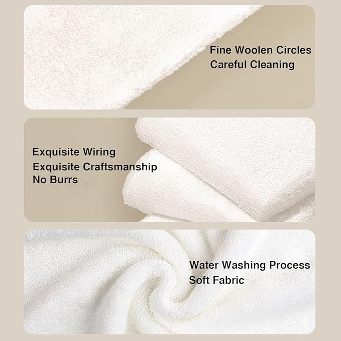 Bamboo Fiber Dish Cloths for Kitchen, Reusable Dish Towels,Double Layered, Super Absorbent, for Cleaning, Washing, and Drying Multipurpose Cleaning Rags for Home Pack of 5