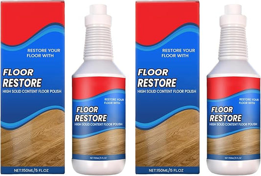 RAINPOT 2026 Floor Restore Wood Floor Polish 5 fl oz | Hardwood Floor Restorer | Floor Shine Enhancer for Laminate Vinyl Bamboo | Quick Dry Protective Floor Care (2 PC)