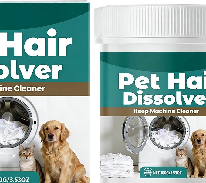 Pet Hair Dissolver Safe – compact sturdy Gentle Deep Cleaning Multipurpose, premium, Dissolving Agent Dog &, Cat Remover, Clothes Odor | Clothes Odor Stain Laundry Washer sleek