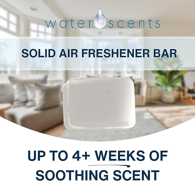Water Scents Solid Air Freshener Bar – Eucalyptus & Spearmint Scent – Long-Lasting, Natural Odor Eliminator | Handmade & Vegan