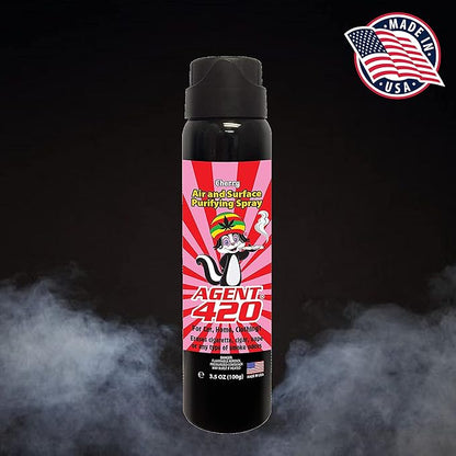 Mold Monster Odor Eliminator Aerosol Spray, Cherry, 3.5 oz — Tea Tree Oil Breaks Down Smoke at the Molecular Level