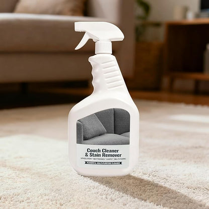 Couch Cleaner & Stain Remover Spray: Strength Multi-Surface Upholstery Cleaner - Pet-Safe Non-Toxic Quick-Drying for Fabric Sofas Carpet Furniture Couches & Car Interiors