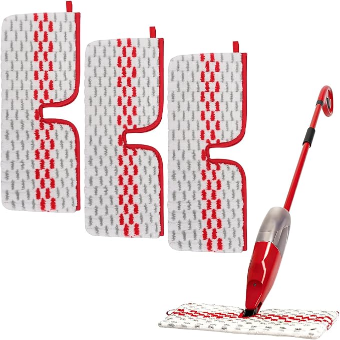 Spray Mop Pads Compatible with Oceda ProMist MAX Microfiber Spray Mop - Mop Replace Head for Dry/Wet Use - Reusable Washable Dust Mop Refills for Floor Cleaning,3 Pack