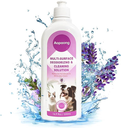 Multi-Surface Floor Cleaning Solution Lavender Scent Household Floor Cleaner Care for All Robot Vacuums with Mopping and Cordless Wet/Dry Vacuums (16.9Fl Oz/500ML)