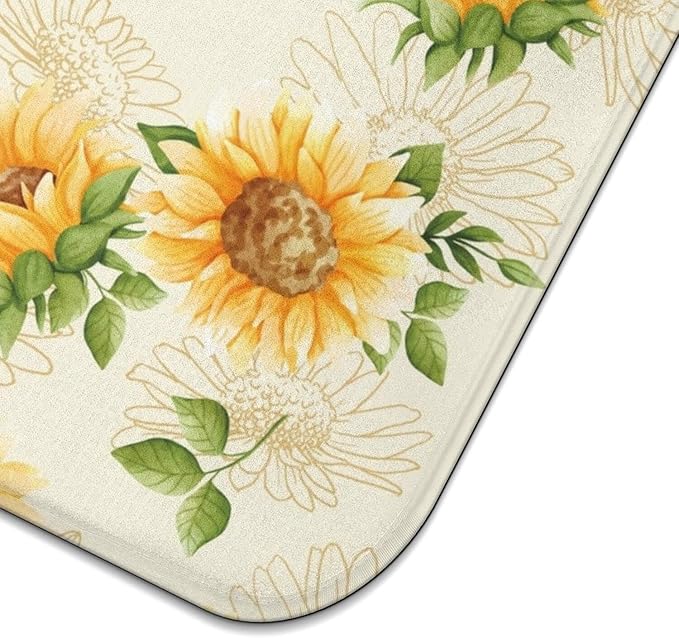 Dish Drying Mat Drainer Pads - Extra Large Microfiber Drying Mats for Dishes Kitchen Counter Super Absorbent Pads for Draining Racks (Light yellow,16"x18" )
