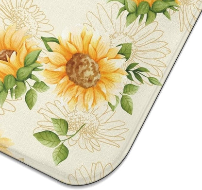 Dish Drying Mat Drainer Pads - Extra Large Microfiber Drying Mats for Dishes Kitchen Counter Super Absorbent Pads for Draining Racks (Light yellow,16"x18" )