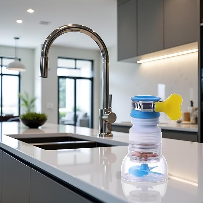 Blue 360 Degree Rotating Faucet Aerator Telescopic Anti-Splash Water- Saving Tap Sprayer, Tap Nozzle With Filter Tip Faucet Adapter for Kitchen Bathroom Faucet Parts Water Filtration and Softeners