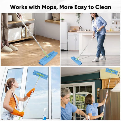 HOMEXCEL Microfiber Glass Cleaning Cloths 6 PK, Lint Free Streak Free, Reusable Microfiber Magic Cleaning Cloth for Cleaning Windows, Glasses, Mirrors, Screens, Stainless Steel, and More, Blue-14”×16”