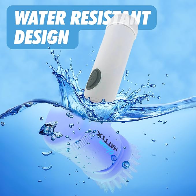 5-in-1 Electric Spin Scrubber – Cordless Power Scrubber for Bathroom, Tile & Grout – Rechargeable Shower Cleaner with 5 Brush Heads for Floor, Tub & Wall Cleaning