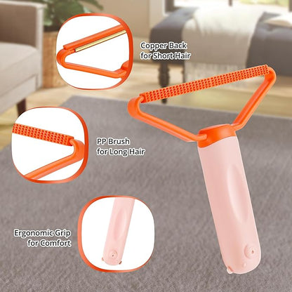 Pet Hair Removal Tool Kit,Cat and Dog Hair Remover for Couch Furniture Carpet Fur Lint with Reusable lint Roller Car Brush and Small Carpet Rake Scraper