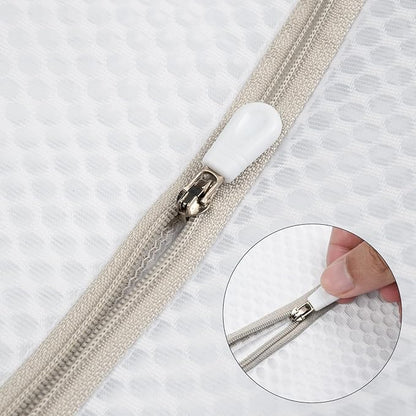 Laundry Bag 3Pcs Honeycomb Mesh Bag Zipper Washing Bag Storage Bags Travelling Household