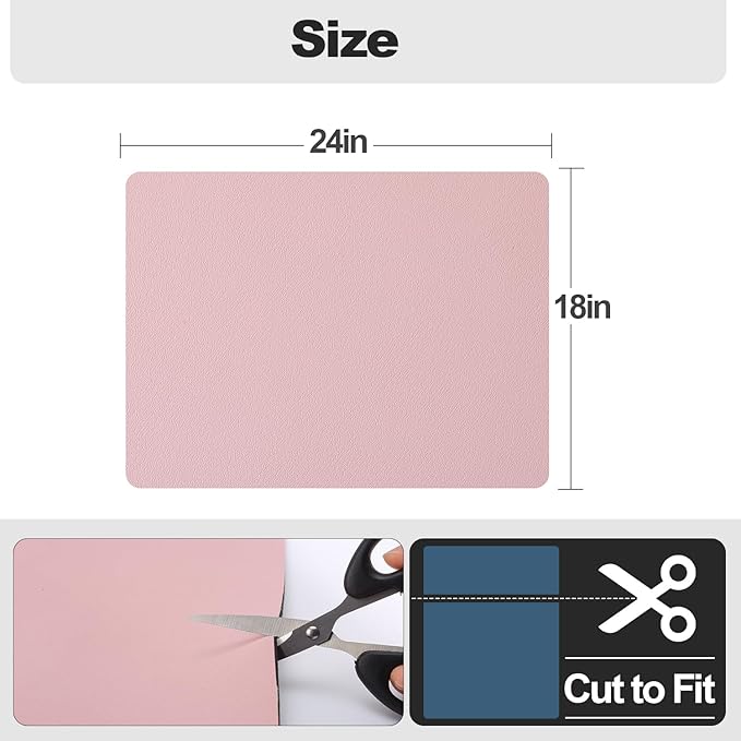 Ecotrim - Dish Drying Mat for Kitchen Counter | Coffee Bar Mat for Countertops | Heat Resistant Drainer Mat with Non-slip Rubber Backed | Hide Stain Kitchen Absorbent Draining Mat | Pink 18"x24"