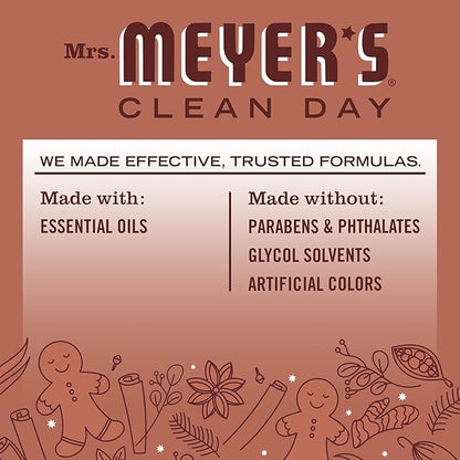 Mrs. MEYER'S CLEAN DAY Multi-Surface Everyday Cleaner, Gingerbread Scent, 16 Fl Oz Bottle, (Pack of 2)