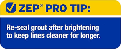 Zep Grout Cleaner and Brightener - 32 Ounce (1 Bottle) - ZU104632 - Deep Cleaning Formula Removes Old Stains From Grout