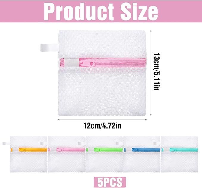 5 Pcs Anti-Sticking Laundry Pod Storage Bag Portable Laundry Pods Dissolution Protection Bag Scent Beads Bags Small Foldable Mesh Laundrys Durable Storage Bags for Pods Scented Beads