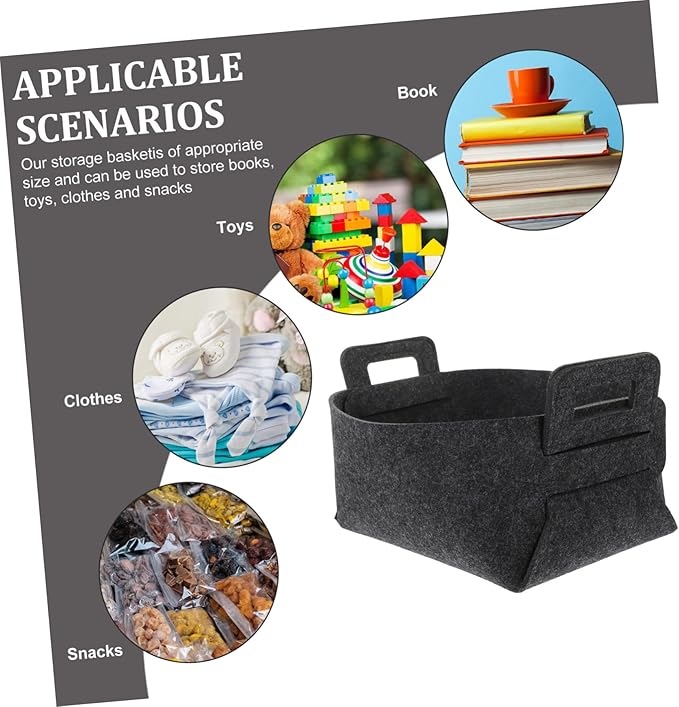 Foldable Polyester Laundry Basket with Handles Storage Bin for Dirty Clothes and Space Saving Organizer for Bathroom Nursery Bedroom and Laundry Dark Gray