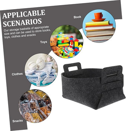 Foldable Polyester Laundry Basket with Handles Storage Bin for Dirty Clothes and Space Saving Organizer for Bathroom Nursery Bedroom and Laundry Dark Gray