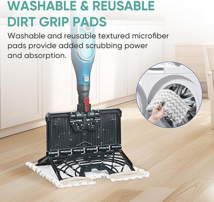 4 Pack Genius Steam Mop Pads Compatible with Shark Genius Hard Floor Cleaning System Pocket Steam Mop S5003D,S6002,S5004Q & Lift-Away Pro Steam Pocket Mop S3973D,Part # XTP184 & P184WQ