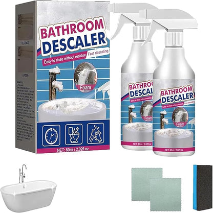 Bathroom Descaler Foam Cleaner Spray, Stubborn Stains Cleaner, All-Purpose Bathroom Descaler Foam Spray, For Bathtub, Toilet, Glass, Faucet (2 Pcs)