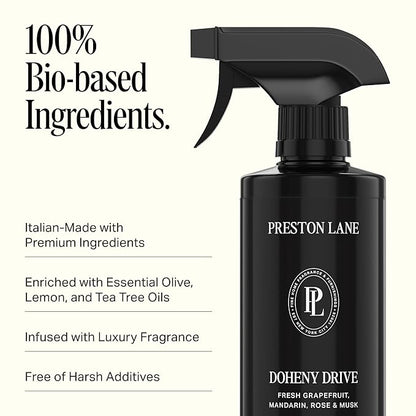 Preston Lane Luxury All-Purpose Cleaner, Doheny Drive Scent | Bio-Based Multi-Surface Spray | Streak-Free Finish, Lifts Dirt, Smudges & Grease | Vegan & Cruelty-Free