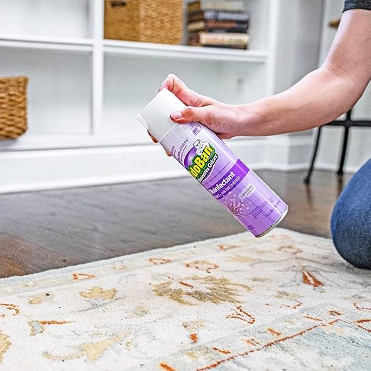 OdoBan Ready-to-Use 360-Degree Continuous Spray Disinfectant and Harsh Aroma Eliminator, Fabric and Air Freshener, 3 Pack, 14.6 Ounces Each, Lavender Scent