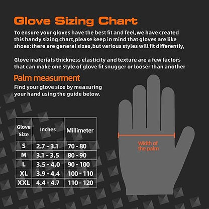 10mil Nitrile-Gloves Disposable-Black Chemical-Resistant Rubber - Mechanic Gloves Heavy Duty, Latex Free, Diamond Grip (200, Medium)