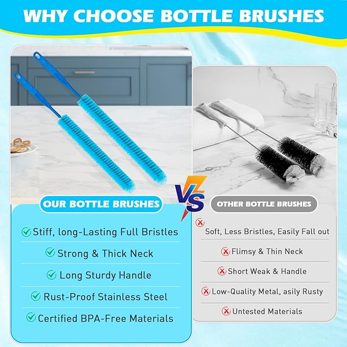 Dryer Vent Cleaner Kit,Dryer lint Brush 3Pack Home Improvement Essential Cleaning Tools, Up to 30 Inch Long Brush Cleaning Set，pet Hair Remover for Laundry，Drain Snake
