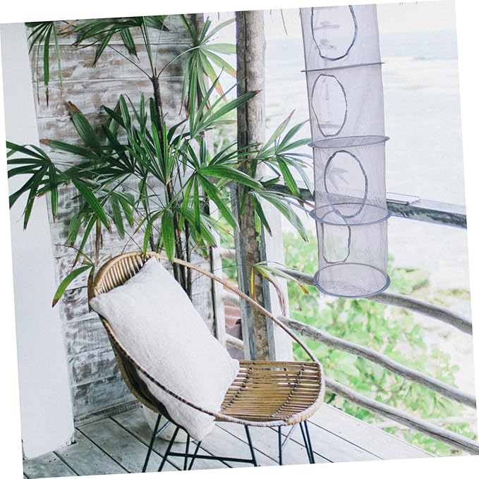 Foldable Mesh Laundry Drying Basket for Clothes Toys and Items Breathable Hanging Storage Organizer for Easy Drying and Space Saving