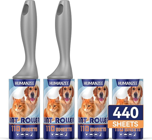 Lint Rollers for Pet Hair Extra Sticky，Portable Pet Lint Remover for Clothes, Sofa Bed, Car Seat, and More-(b440)