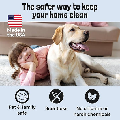 Sunny & Honey Oxy Pet Stain and Odor Eliminator - Oxygen Powered Carpet Cleaner Spray and Upholstery Cleaner - Pet Stain Remover for Rugs, Couches and Mattresses - Unscented (32 fl oz)