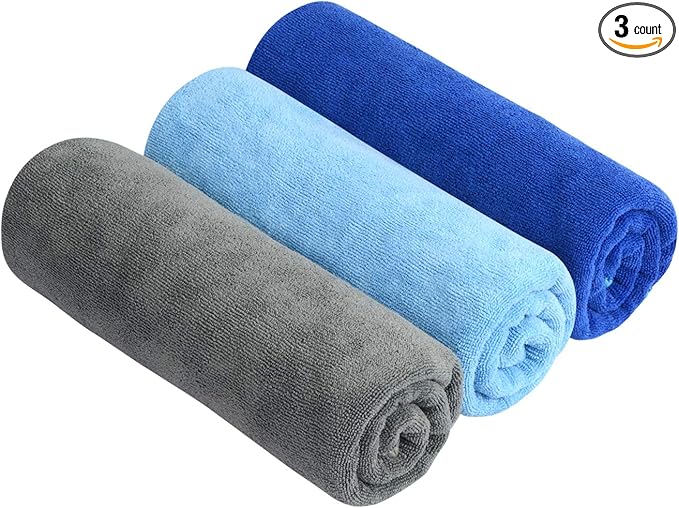 SINLAND Microfiber Gym Towels Super Absorbent Compact Travel Workout Towel Quick Dry Camping Sweat Towel for Sports Beach Swimming Backpacking Hiking and Yoga Men Women 16 Inch X 32 Inch