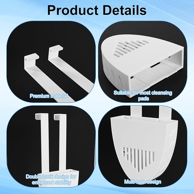 2 Sets Toilet Tank Tablet Holder, Hanging Toilet Bowl Carrier Hook Tablet Holder Hanger Bracket Caddy Avoids Dissolved from Polluting Water Tank Cleaning