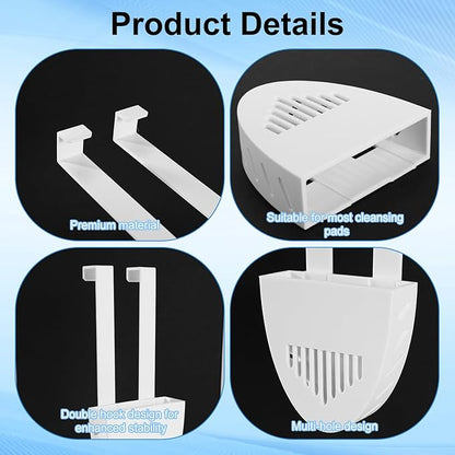 2 Sets Toilet Tank Tablet Holder, Hanging Toilet Bowl Carrier Hook Tablet Holder Hanger Bracket Caddy Avoids Dissolved from Polluting Water Tank Cleaning