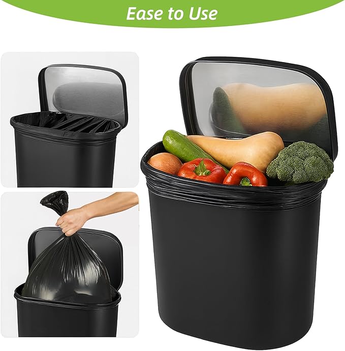 MakMeFre 33 Gallon Multipurpose Tear-Resistant Trash Bags,Heavy Duty,Tastless and Black Garbage Bags (30 Count,80x100cm)