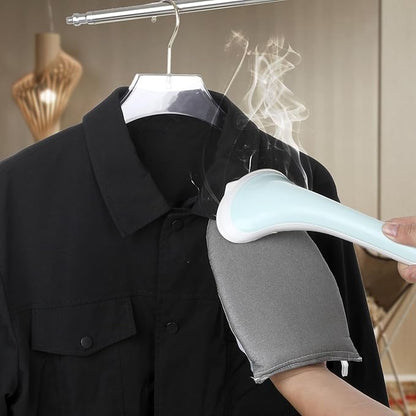 Garment Steamer Ironing Gloves, Portable Clothing Steam Engine Gloves Anti Steam & Heat Resistant Garment Steamer Mitt Travel Handheld Ironing Board Accessories with Finger Loop for Steaming Clothes