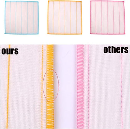 10 Pcs Simply Natural Wood Fiber Cleaning Cloths, 11.8 * 11.8inch Simply Natural Wood Fiber Cloths, Reusable Odor Free Dish Cloths & Dish Towels